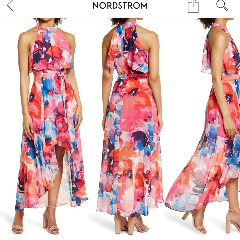 Eliza J Halter Dress - High low cut. Size 6